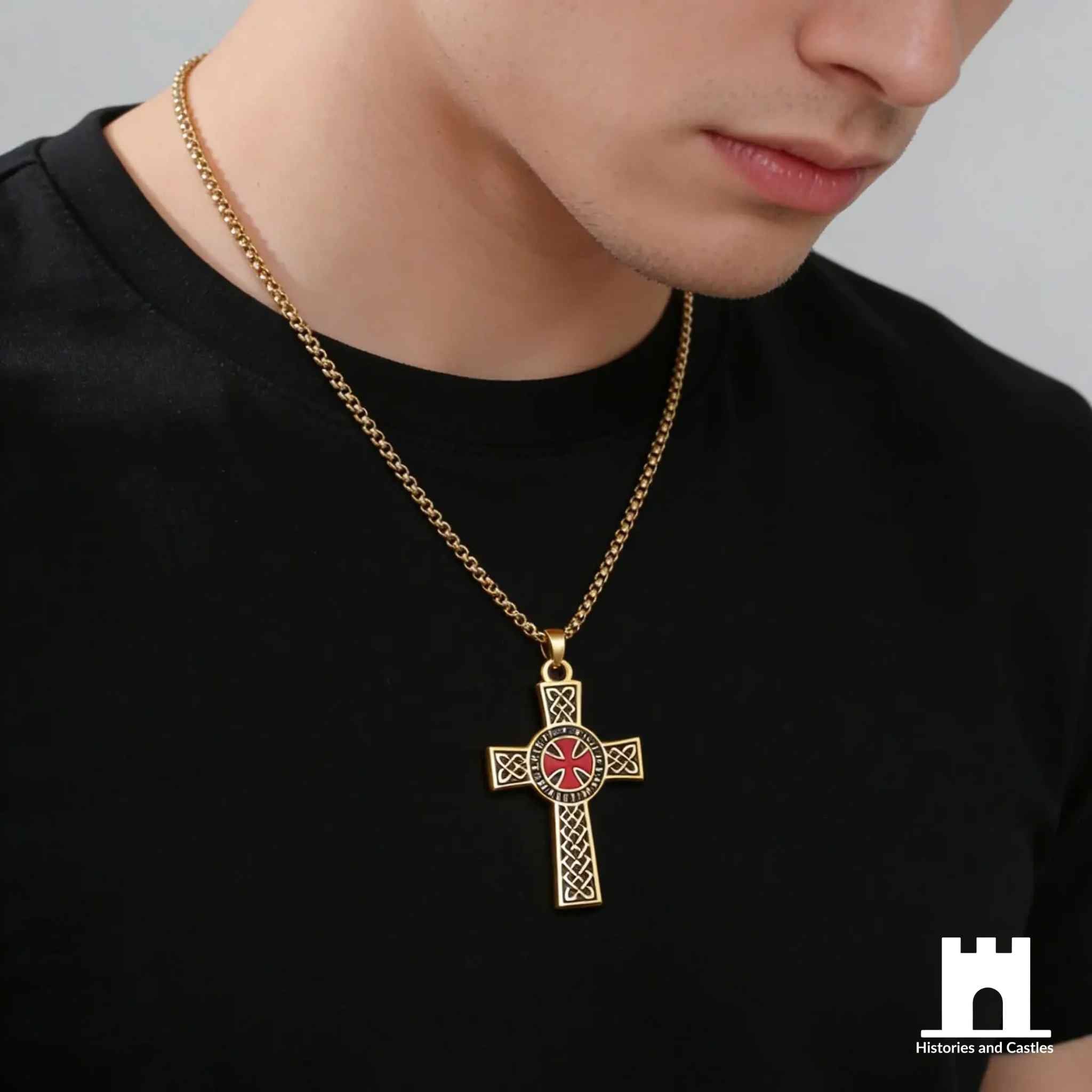 Knights Templar Sigillum Seal Cross Pendant Jewellery