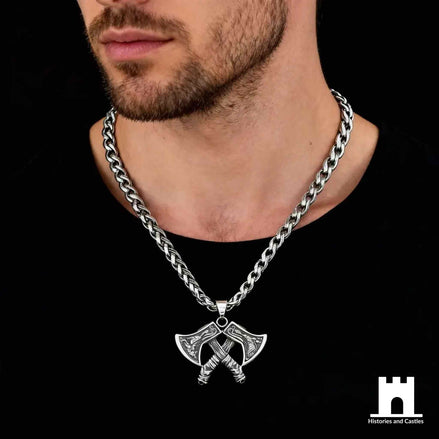 Mjolnir’s Might: Valknut Thor’s Stainless Steel Hammer Necklace Jewellery