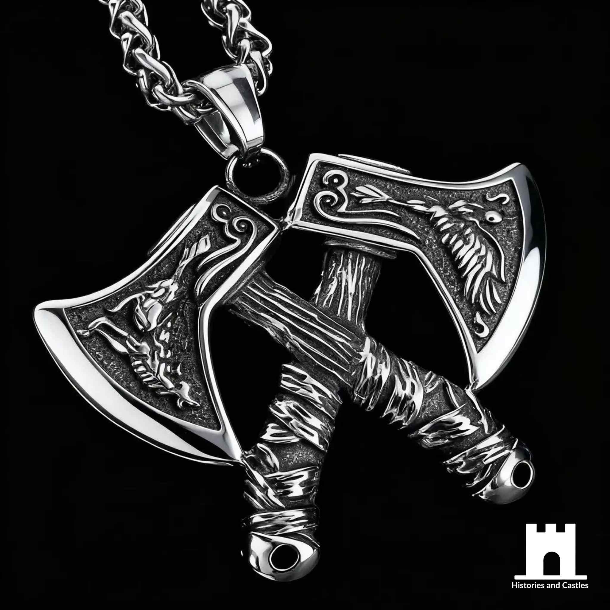 Mjolnir’s Might: Valknut Thor’s Stainless Steel Hammer Necklace Jewellery