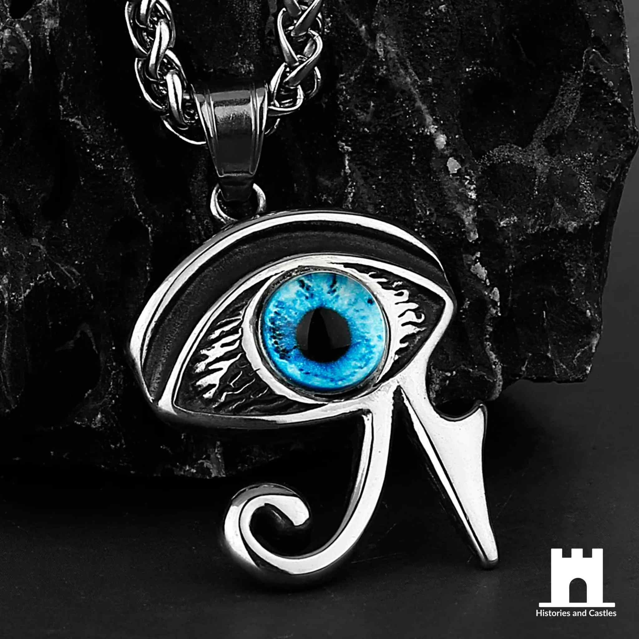 Blue Eye of Horus "Wadjet" Protection Necklace Jewellery