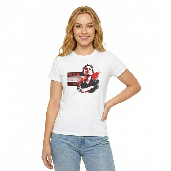 Fortune Favours the Bold T-Shirt | Women's Graphic Tee T-Shirt