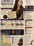 Infographic about Empress Matilda with text and images on a white background