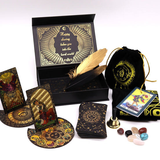 Gold Foil Tarot - Let the Magic Begin - Gift Set Tarot Cards