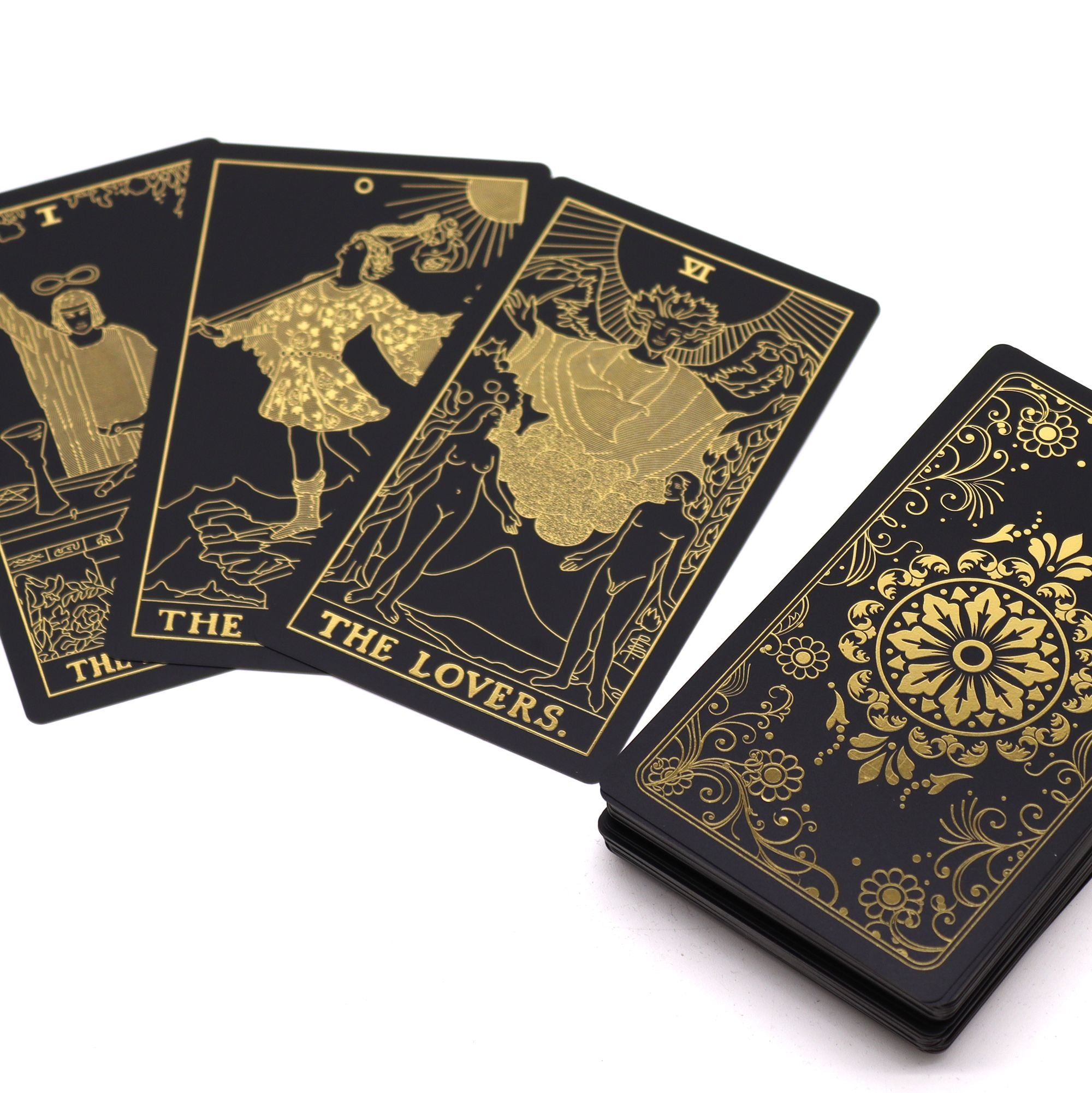 Gold Foil Tarot Deck – 78 Card Set with Guidebook & Gift Box Tarot Cards