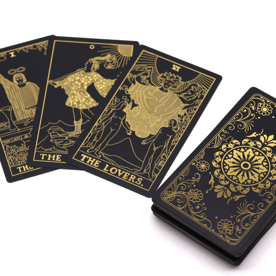Gold Foil Tarot Deck – 78 Card Set with Guidebook & Gift Box Tarot Cards