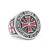 The Grand Master’s Vow: Knights Templar Latin Motto Signet Ring Silver Jewellery Silver