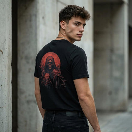 Grim Reaper T-Shirt – Blood Moon Back Print T-Shirt