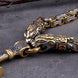 Viking Wolf Heavy Chain with Mjolnir  | Stainless Steel Byzantine Chain