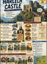 Infographic about Harlech Castle with text, images, and a castle illustration.