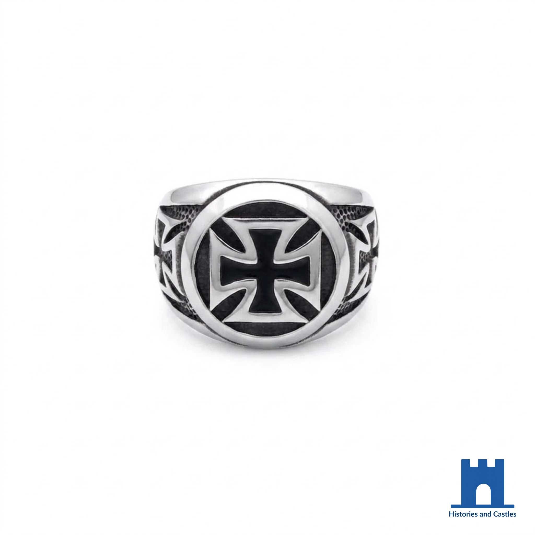Stainless Steel Knights Templar Signet Ring Jewellery