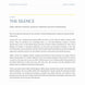 Text document with chapter title 'The Silence' and introductory text about Gildas and King Arthur.