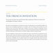 Text document titled 'The French Invention' discussing Lancelot, the Holy Grail, and the Round Table.