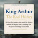 Book cover of 'King Arthur: The Real History' with a stonehenge background