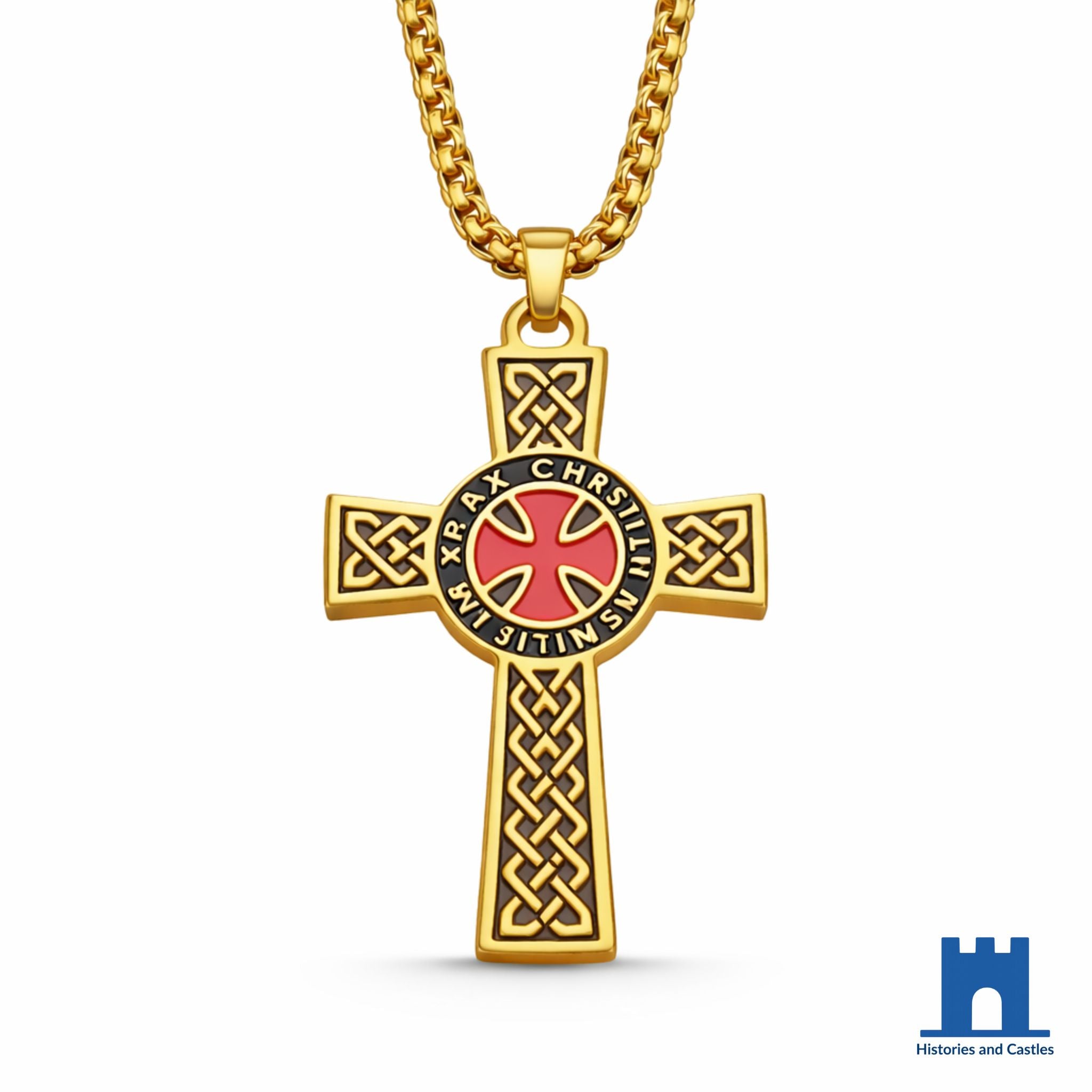 Knights Templar Sigillum Seal Cross Pendant Jewellery