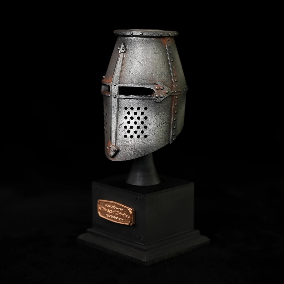 Miniature Knights Templar Crusader Great Helm | 120mm Display Piece Miniature