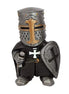 Miniature Knights Templar Enclosed Helm Figurine | 12.5cm Crusader with Cross Shield D Miniature D