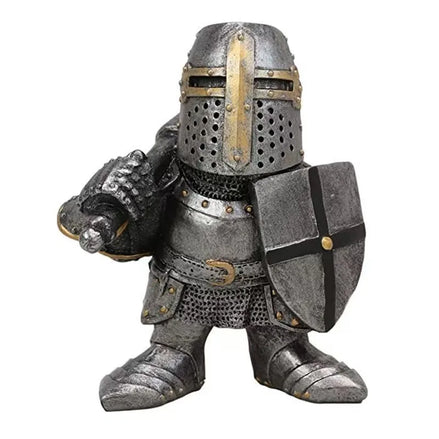 Miniature Knights Templar Sugar Loaf Figurine | 12.5cm Crusader with Battleaxe & Shield F Miniature F