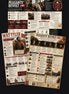 Three overlapping educational posters about the Peasants' Revolt 1381 and Wat Tyler, arranged on a dark background. The posters feature historical illustrations, text panels, timelines, and maps in a sepia and red color scheme.