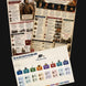 Three educational infographic posters about English historical events are arranged overlapping on a black background. The posters feature vintage-style illustrations, text blocks, and color-coded sections in red, blue, green, orange, and purple.