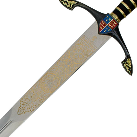 The Black Prince Sword Replica | Ornate Medieval Knight Sword & Toledo Steel Collectible