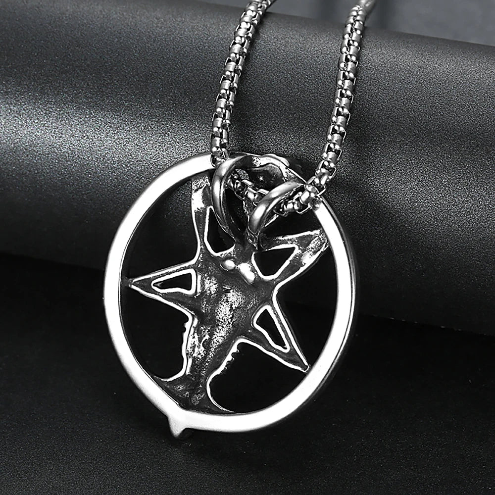 Baphomet Inverted Pentagram Necklace Necklace