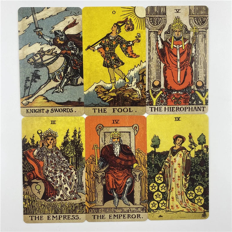 Metal Box Gilded Tarot Deck – Classic Rider–Waite–Smith Cards Tarot Cards