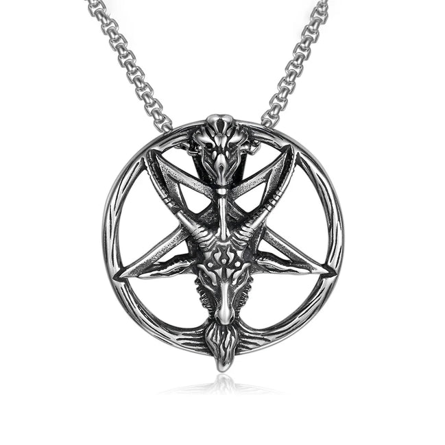 Baphomet Inverted Pentagram Necklace Necklace