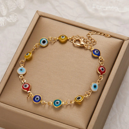 Turkish Evil Eye Bracelet | Protective Lucky Charm Jewellery