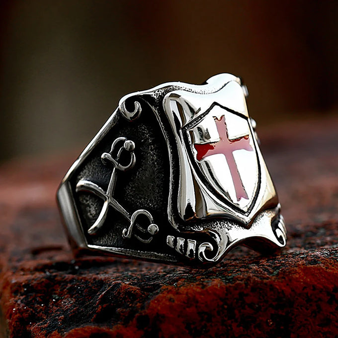 Vintage Knights Templar Cross Ring Jewellery