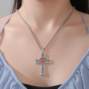 Knights Templar Sigillum Seal Cross Pendant Necklace