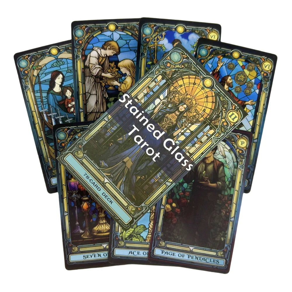 Stained Glass Tarot: A 78-Card Deck for Luminous Divination Tarot Cards