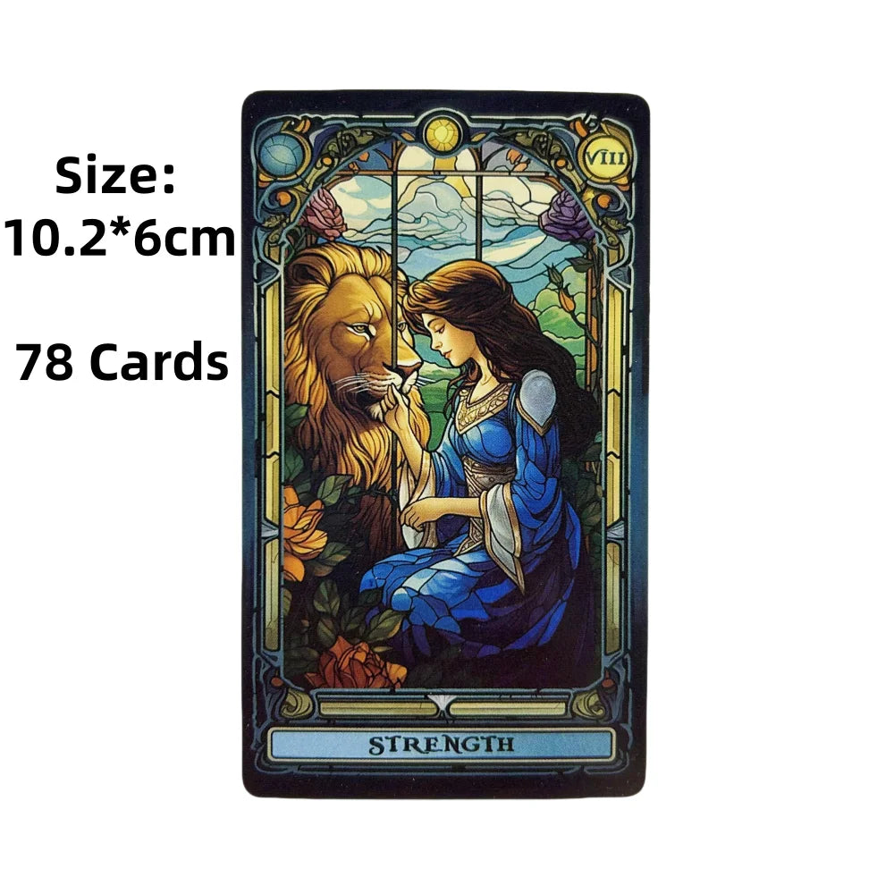 Stained Glass Tarot: A 78-Card Deck for Luminous Divination Tarot Cards
