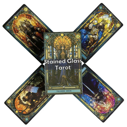 Stained Glass Tarot: A 78-Card Deck for Luminous Divination TT459 Tarot Cards