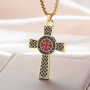 Knights Templar Sigillum Seal Cross Pendant Necklace