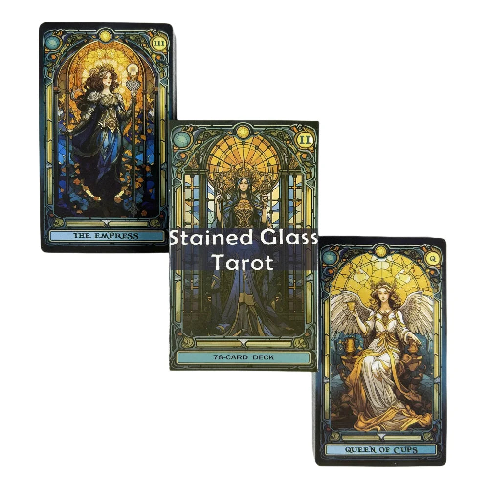Stained Glass Tarot: A 78-Card Deck for Luminous Divination Tarot Cards