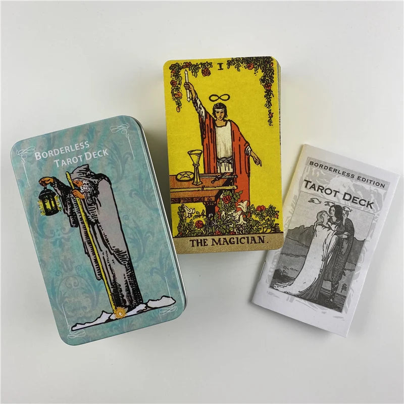 Metal Box Gilded Tarot Deck – Classic Rider–Waite–Smith Cards Tarot Cards