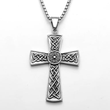 Knights Templar Celtic Knot Cross Pendant Necklace