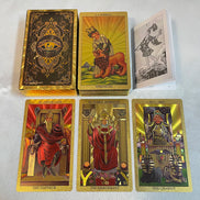 Golden Foil Bilingual Tarot: Luxury English & Spanish Edition Tarot Cards