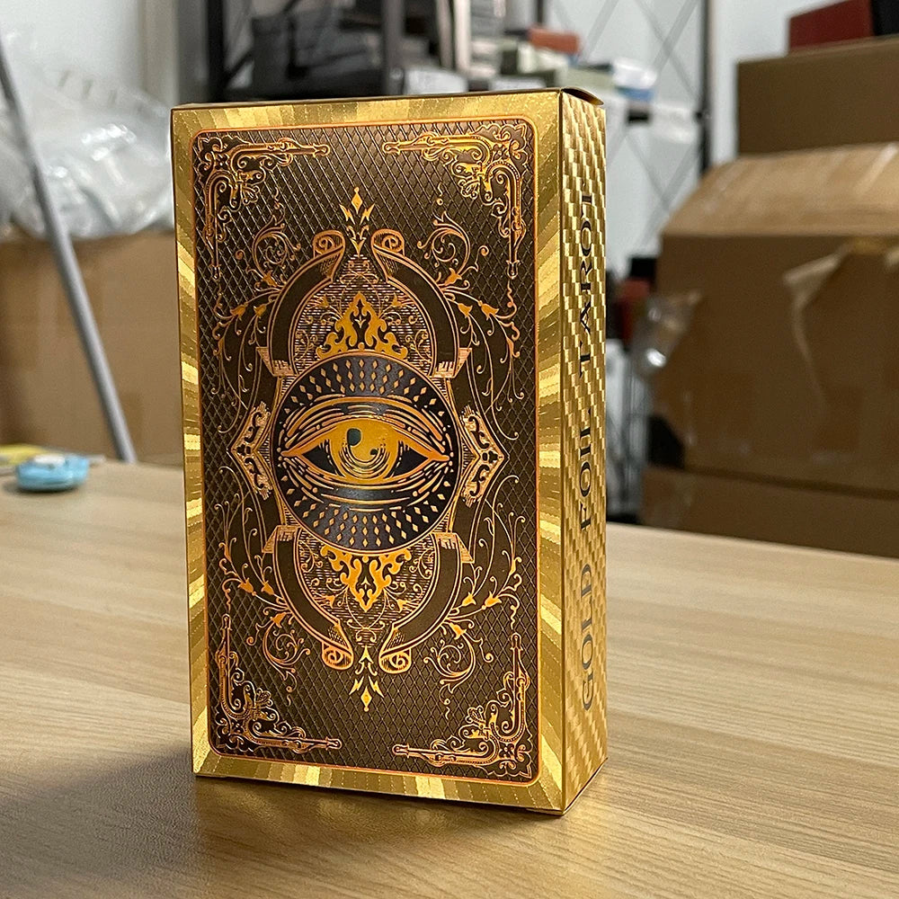 Golden Foil Bilingual Tarot: Luxury English & Spanish Edition Tarot Cards