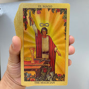Golden Foil Bilingual Tarot: Luxury English & Spanish Edition Tarot Cards