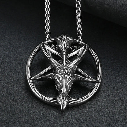 Baphomet Inverted Pentagram Necklace Necklace