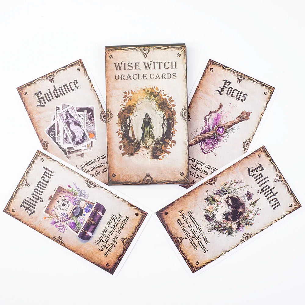 Wise Witch Oracle Cards – 20-Card Deck for Guidance, Magic & Everyday Insight Tarot Cards