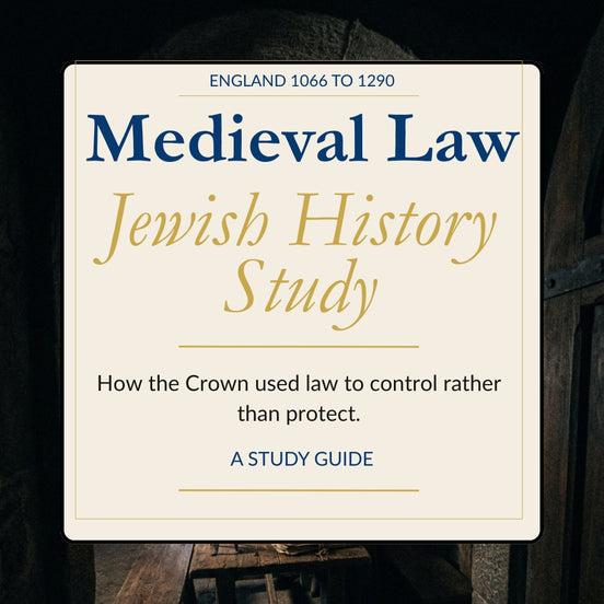 Medieval Law and Jewish History study guide cover, a digital download on servi camerae regis and the 1290 expulsion by Simon A. Williams