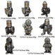 Miniature Armet Helm Knight Figurine | 12.5cm Armoured Warrior with Greatsword Miniature