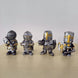 Miniature Armet Helm Knight Figurine | 12.5cm Armoured Warrior with Greatsword Miniature