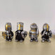 Miniature Armet Helm Knight Figurine | 12.5cm Armoured Warrior with Greatsword Miniature