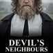 Book cover for 'The Devil's Neighbours' by Simon A. Williams, featuring a close-up portrait of a bearded man in a black hat and dark coat with a white collar against a muted outdoor background.