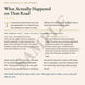 Text document with a heading 'What Actually Happened on That Road' and two sections labeled 'The Forensic Split' and 'The Forensic Reality'.
