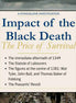 Book cover of 'Impact of the Black Death: The Price of Survival' with a historical scene in the background.