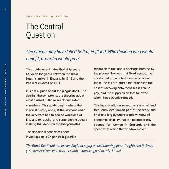 Text-based document on a white background with blue sidebar